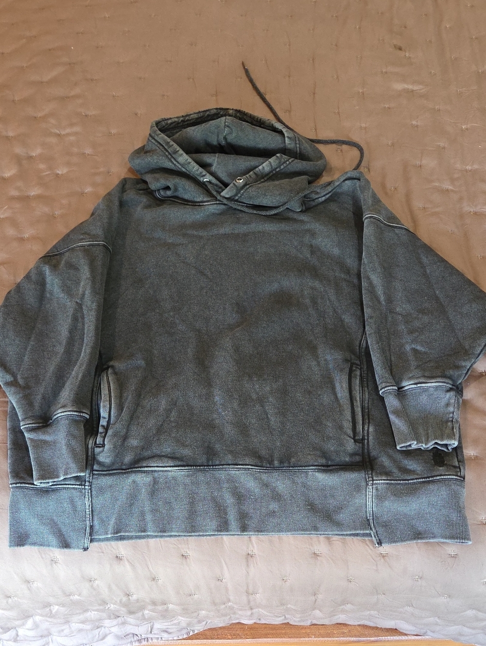 FP Movement by Free People Washed Charcoal Gray Pullover Hoodie